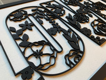 Load image into Gallery viewer, Floral LOVE sign SVG File, Glowforge Valentine's Day diy kit