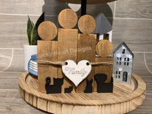 Load image into Gallery viewer, Family Block Figures for Tiered Trays file SVG, Glowforge
