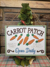 Load image into Gallery viewer, Carrot Patch Easter Sign DIY Kit File SVG, Glowforge decor