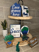 Load image into Gallery viewer, Succulent Tiered Tray File SVG, Glowforge, Tiered Tray