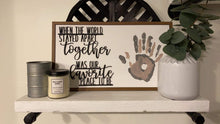 Load image into Gallery viewer, Family Handprint Sign File SVG, Glowforge