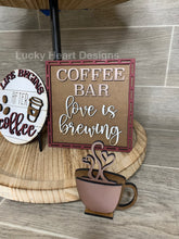 Load image into Gallery viewer, Coffee Tiered Tray Digital File SVG, glowforge tier tray