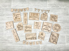 Load image into Gallery viewer, Tiered Tray Year Round Quote Bundle File SVG, Glowforge Tier Tray, Family, Home