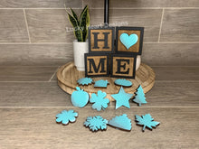 Load image into Gallery viewer, Interchangeable HOME & LOVE Tiered Tray Blocks File SVG, Glowforge Thier Tray