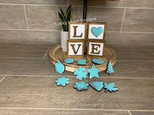 Load image into Gallery viewer, Interchangeable HOME & LOVE Tiered Tray Blocks File SVG, Glowforge Thier Tray