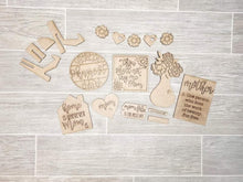 Load image into Gallery viewer, Mother's Day Tiered Tray File SVG, Glowforge Mom Tier Tray