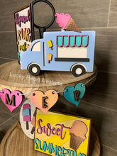 Load image into Gallery viewer, Summer Ice cream Tiered Tray File SVG, Glowforge Tier Tray