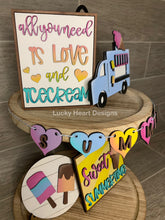 Load image into Gallery viewer, Summer Ice cream Tiered Tray File SVG, Glowforge Tier Tray