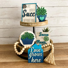 Load image into Gallery viewer, Succulent Tiered Tray File SVG, Glowforge, Tiered Tray