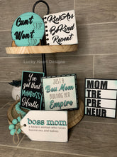 Load image into Gallery viewer, Momboss Tiered Tray File SVG, Glowforge, Tier Tray Mom Boss