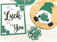 Load image into Gallery viewer, Lucky St. Patrick's Day Tiered Tray File SVG, Glowforge Tier Tray Lucky, LuckyHeartDesignsCo