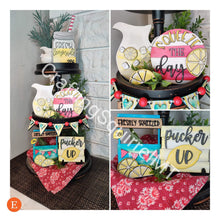 Load image into Gallery viewer, Lemon Tiered Tray File SVG, Glowforge Lemonade tier tray