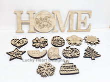 Load image into Gallery viewer, Interchangeable Home Sweet Home Standing File SVG, Glowforge Sign