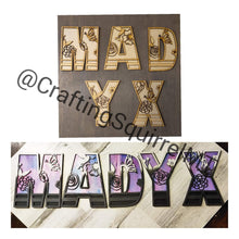 Load image into Gallery viewer, Floral Butterfly Alphabet File SVG, Glowforge Flowers