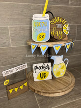 Load image into Gallery viewer, Lemon Tiered Tray File SVG, Glowforge Lemonade tier tray