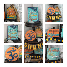 Load image into Gallery viewer, Namaste Tiered Tray File SVG, Glowforge Meditation Buddhist