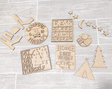 Load image into Gallery viewer, Camping Tiered Tray File SVG, Glowforge Tier Tray