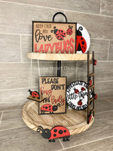 Load image into Gallery viewer, Ladybug Tiered Tray File SVG, Glowforge Tier Tray Summer