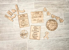 Load image into Gallery viewer, Cancer Awareness Tiered Tray File SVG, Glowforge Fundraiser