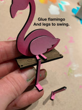 Load image into Gallery viewer, Tropical Tiered Tray File SVG Glowforge Flamingo Island Tier Tray, Lucky Heart Designs