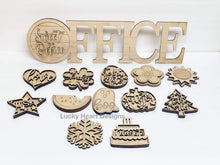 Load image into Gallery viewer, Office Sweet Office Interchangeable Standing Sign, File SVG, Glowforge, LuckyHeartDesignsCo