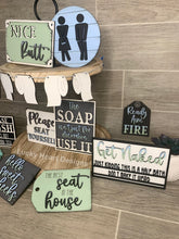 Load image into Gallery viewer, Funny Bathroom Tiered Tray Bundle File, SVG, Glowforge Laser, Tier Tray, LuckyHeartDesignsCo