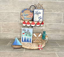 Load image into Gallery viewer, Lake House Tiered Tray File SVG, Glowforge Tier Tray