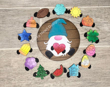 Load image into Gallery viewer, 5.5" Tiered Tray Interchangeable Gnome File SVG, Glowforge, Tier Tray