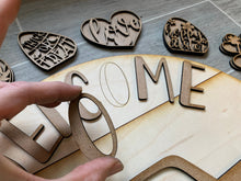 Load image into Gallery viewer, Interchangeable Truck With 12 Shapes Sign File SVG, Shiplap Door Hanger, Glowforge Laser, LuckyHeartDesignsCo