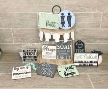 Load image into Gallery viewer, Funny Bathroom Tiered Tray Bundle File, SVG, Glowforge Laser, Tier Tray, LuckyHeartDesignsCo