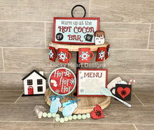 Load image into Gallery viewer, Hot Cocoa Tiered Tray File SVG, Hot Chocolate, Tier Tray, glowforge decor, Lucky Heart DesignsCo
