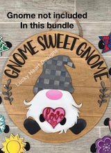 Load image into Gallery viewer, Extra Shapes for 15" Shiplap Interchangeable Gnome File SVG, Glowforge Laser, LuckyHeartDesignsCo