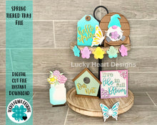 Load image into Gallery viewer, Spring Tiered Tray Digital File SVG, glowforge, Tier Tray