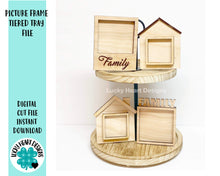 Load image into Gallery viewer, Standing Photo Frames File SVG, Glowforge Photo Tier Tray
