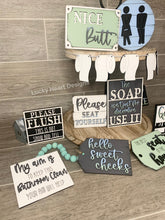 Load image into Gallery viewer, Funny Bathroom Tiered Tray Bundle File, SVG, Glowforge Laser, Tier Tray, LuckyHeartDesignsCo