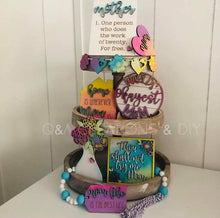 Load image into Gallery viewer, Mother's Day Tiered Tray File SVG, Glowforge Mom Tier Tray