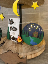 Load image into Gallery viewer, Cabin Tiered Tray File SVG, Glowforge Laser, Camping Tier Tray, LuckyHeartDesignsCo