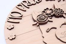 Load image into Gallery viewer, Llama Floral Door Hanger File SVG, Glowforge Laser, No Problem Llama, LuckyHeartDesignCo