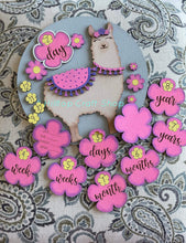 Load image into Gallery viewer, Baby Llama Milestone Sign File SVG, Glowforge Laser, Nursery, LuckyHeartDesignsCo