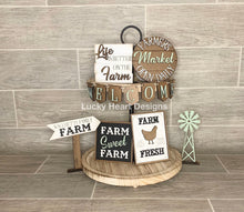 Load image into Gallery viewer, Farm Tiered Tray File SVG, Glowforge Tier Tray Farmhouse Decor