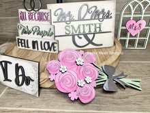 Load image into Gallery viewer, Wedding Tiered Tray File SVG, Glowforge Laser, Shower Tier Tray, LuckyHeartDesignsCo