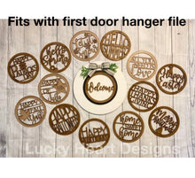 Load image into Gallery viewer, Simple Interchangeable Door Hanger File SVG, Glowforge Laser, LuckyHeartDesignsCo