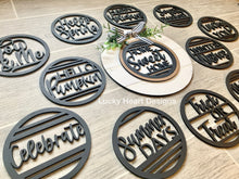 Load image into Gallery viewer, Simple Interchangeable Door Hanger File SVG, Glowforge Laser, LuckyHeartDesignsCo
