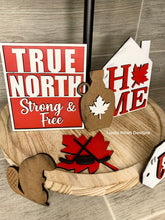 Load image into Gallery viewer, Canada Tiered Tray File SVG, Glowforge Laser, Canadian Sign, LuckyHeartDesignsCo