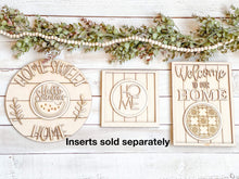 Load image into Gallery viewer, Backer Boards for Interchangeable Shiplap Rounds File SVG, Glowforge Laser, Welcome sign, Home Sweet Home Sign, LuckyHeartDesignsCo