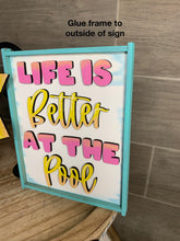 Load image into Gallery viewer, Pool Tiered Tray File SVG, Glowforge Laser, Summer Tier Tray, LuckyHeartDesignsCo