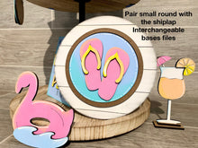 Load image into Gallery viewer, Pool Tiered Tray File SVG, Glowforge Laser, Summer Tier Tray, LuckyHeartDesignsCo