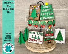 Load image into Gallery viewer, Christmas Tree Tiered Tray File SVG, Glowforge Laser, Tier Tray, LuckyHeartDesignsCo