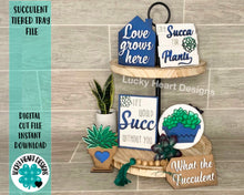 Load image into Gallery viewer, Succulent Tiered Tray File SVG, Glowforge, Tiered Tray