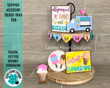 Load image into Gallery viewer, Summer Ice cream Tiered Tray File SVG, Glowforge Tier Tray